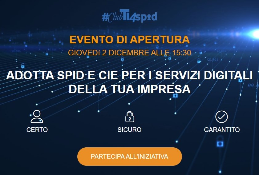 2/12/2020 ore 15.30 - Webinar CTi Milano "ADOTTA SPID E CIE PER I SERVIZI DIGITALI DELLA TUA IMPRESA"