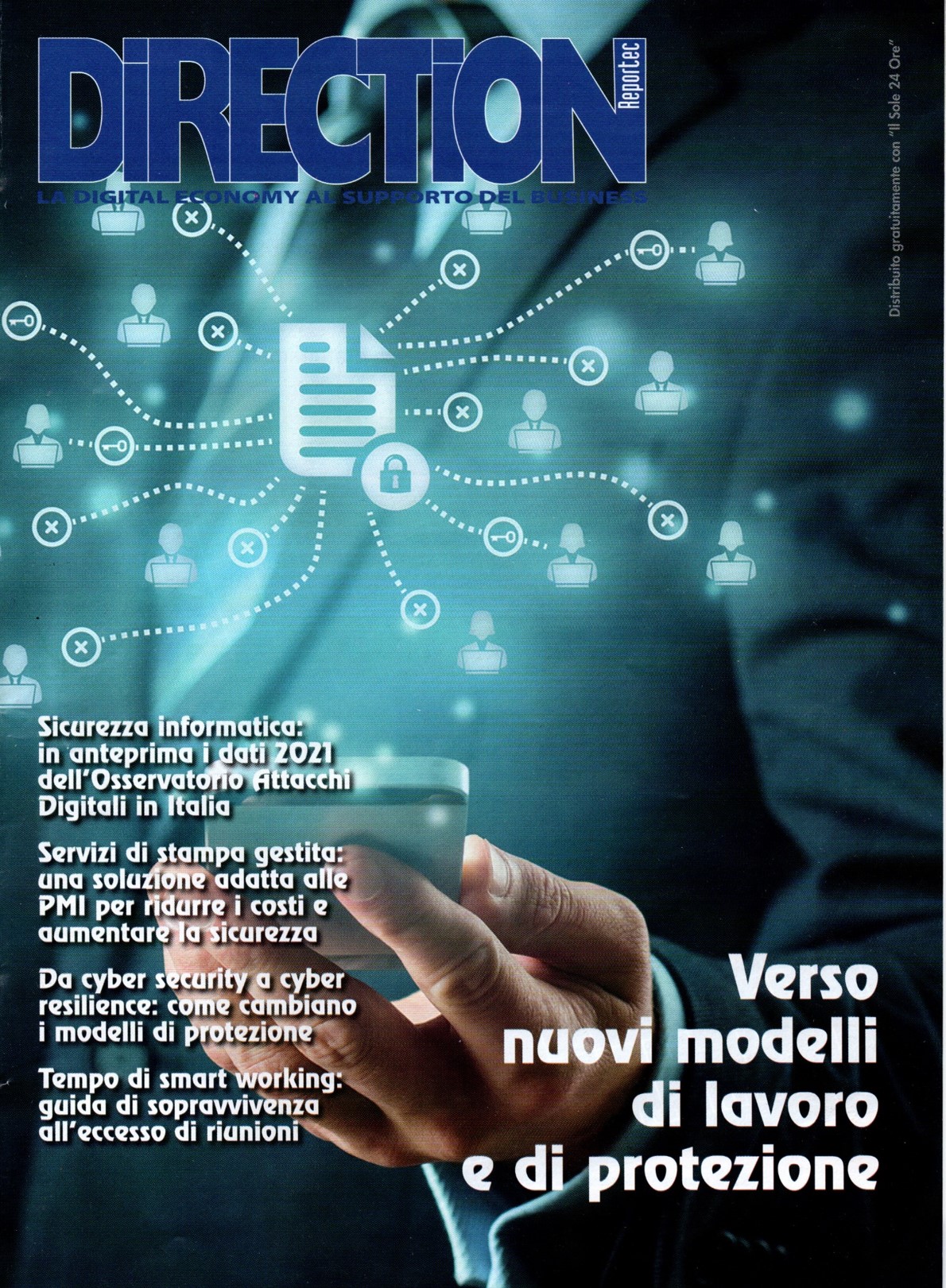 Articolo su Rapporto AIPSI CSWI 2021 su "Direction" di Reportec  fisicamente allegato a Il Sole24ore 17_1_2022