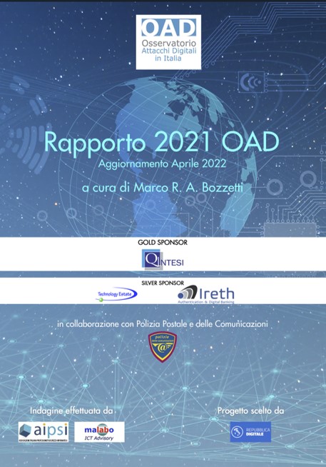 Pubblicato il Rapporto  OAD 2021 aggiornato ad aprile 2022