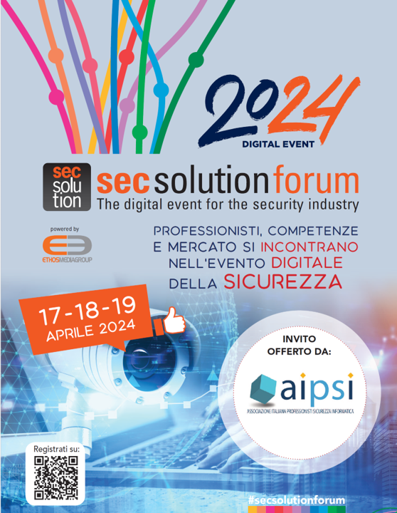 Invito AIPSI a SecSolutionForum 2024