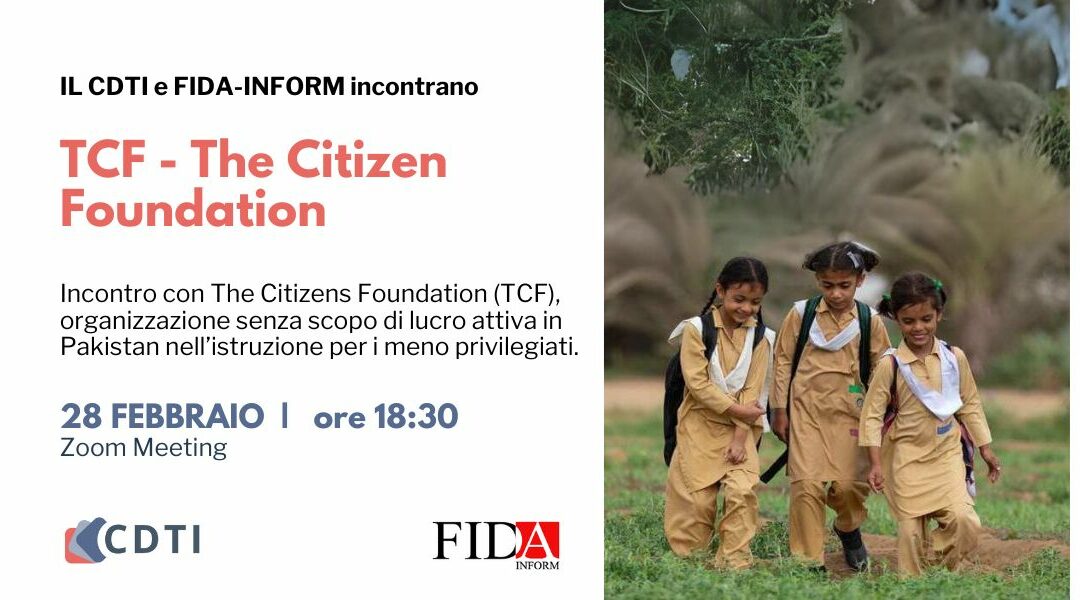 28/02/2024 ore 18.30: CDTI Roma e FIDAInform incontrano TCF (The Citizens Foundation) via Zoom